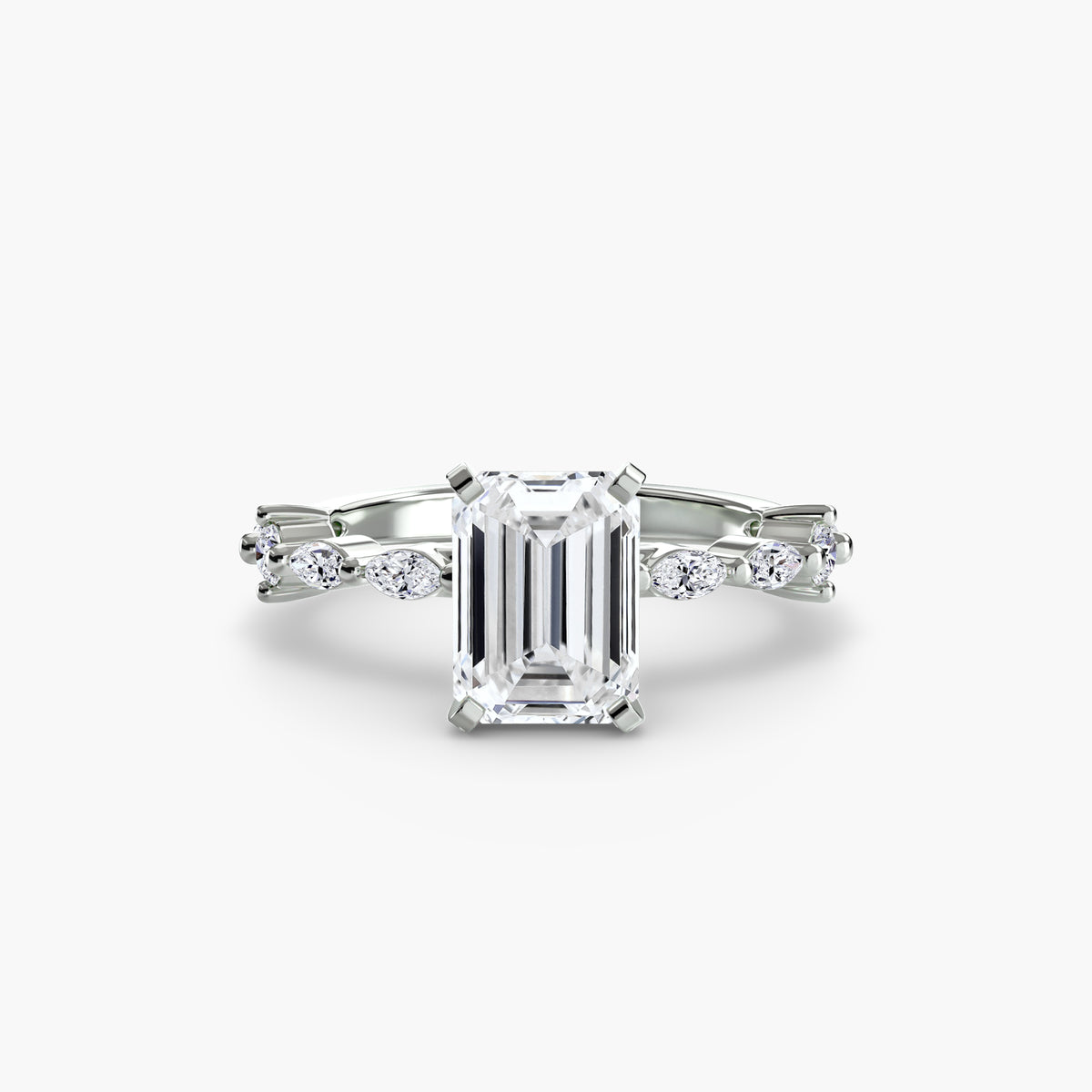 Solitaire with Eternity Pavé