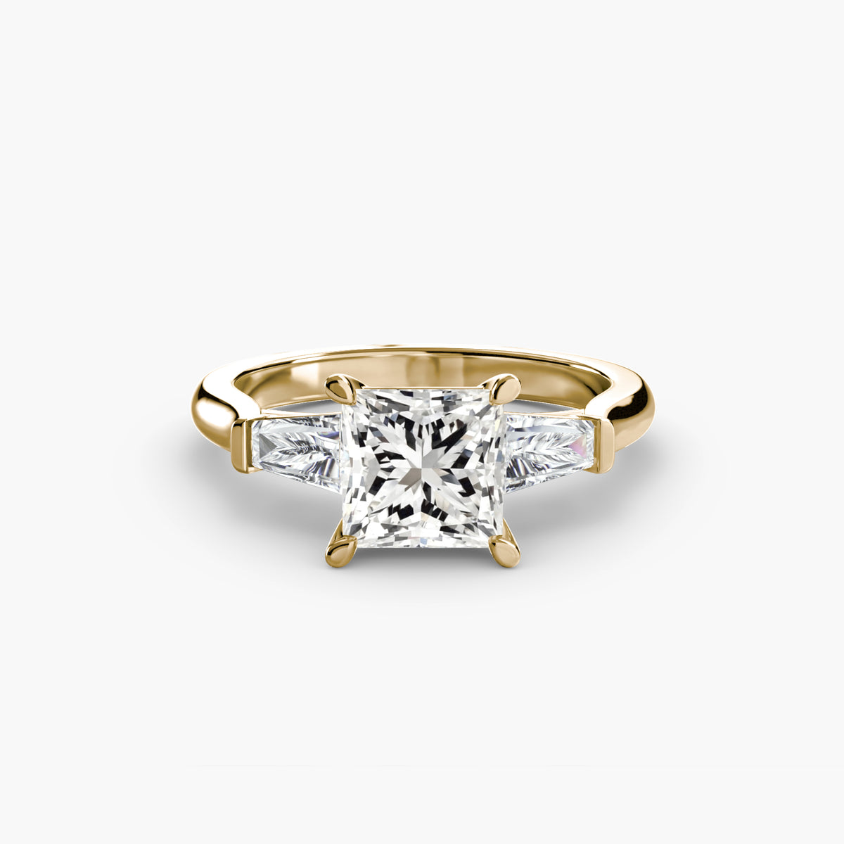 Three-Stone Ring (Baguette Side Stones)