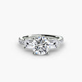 Three-Stone Ring with Pavé Band 4