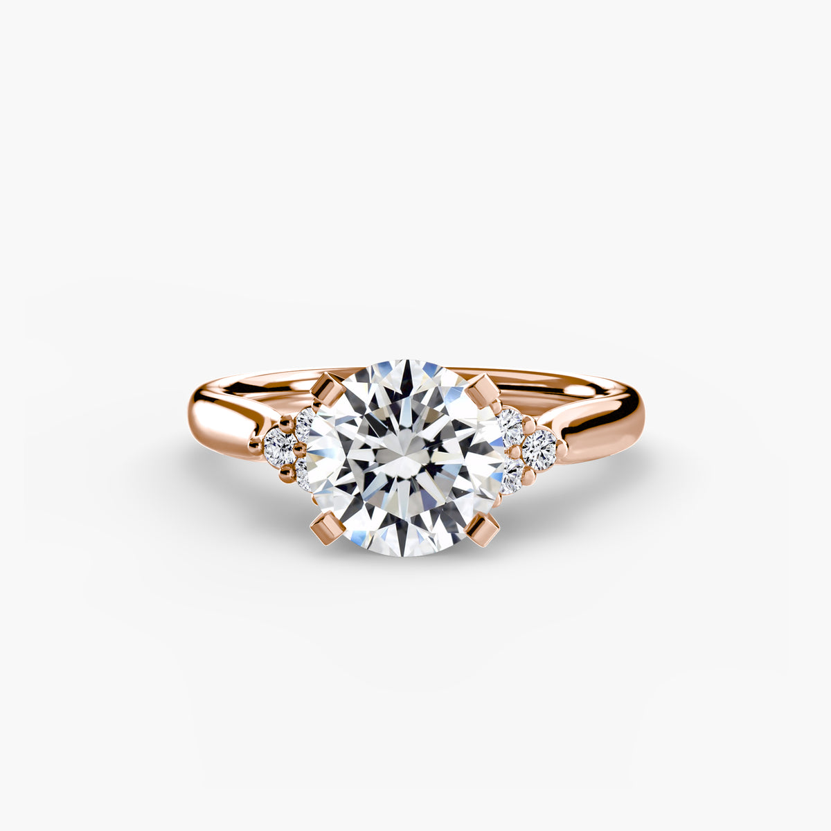 Solitaire with Cluster Shoulders 2