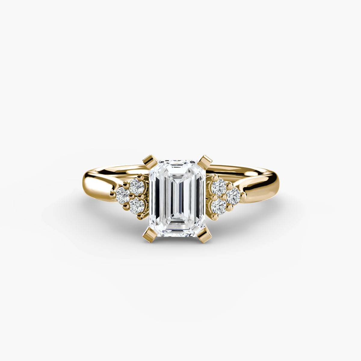 Solitaire with Cluster Shoulders 2