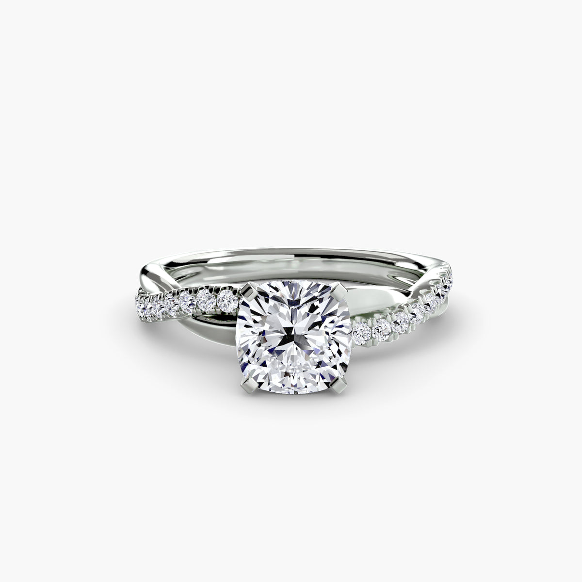 The Emerald Twist Pavé Ring